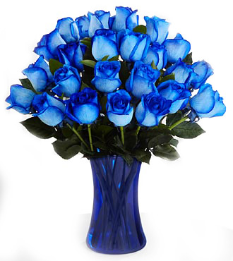 Florero 24 Rosas Azules